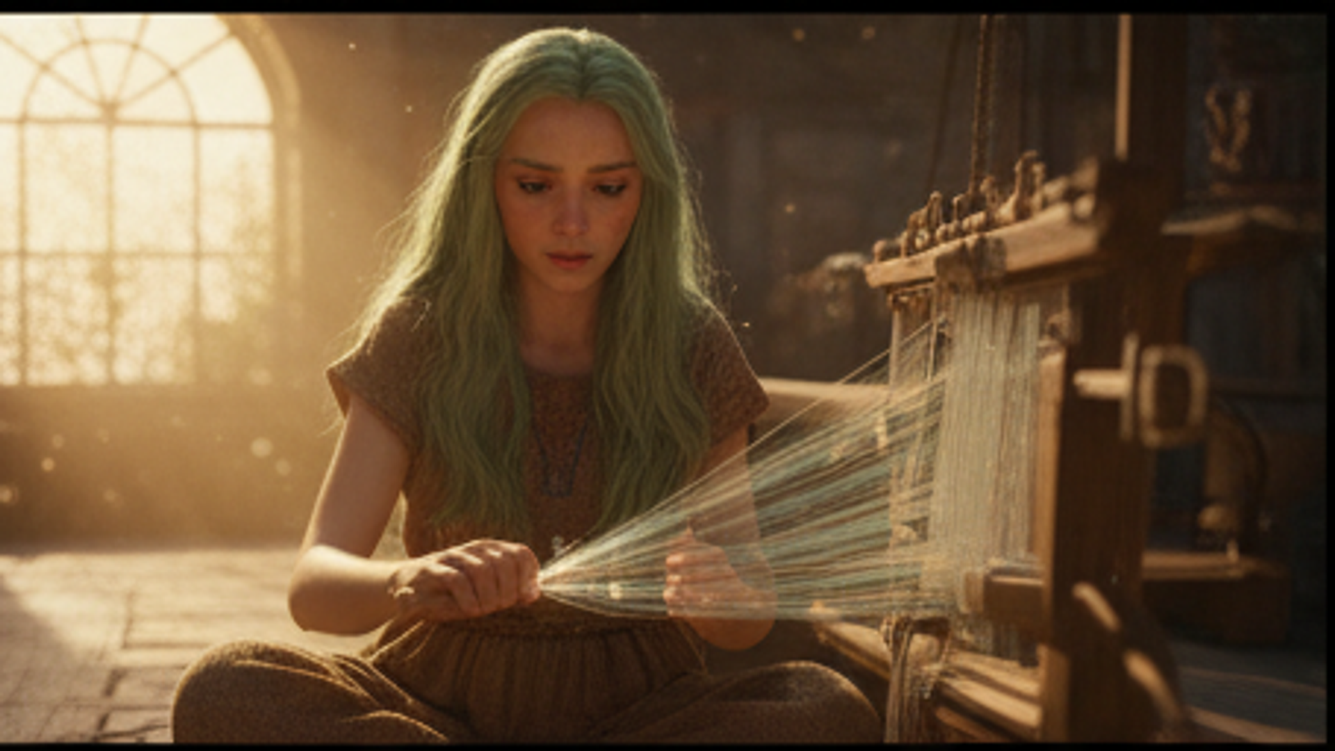 A weaver in ancient Greece discovers she can weave the threads of fate itself, a